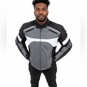 Bilt Blast Waterproof Jacket Mens Size XL‎ Black 600 Denier Heavy Riding Moto